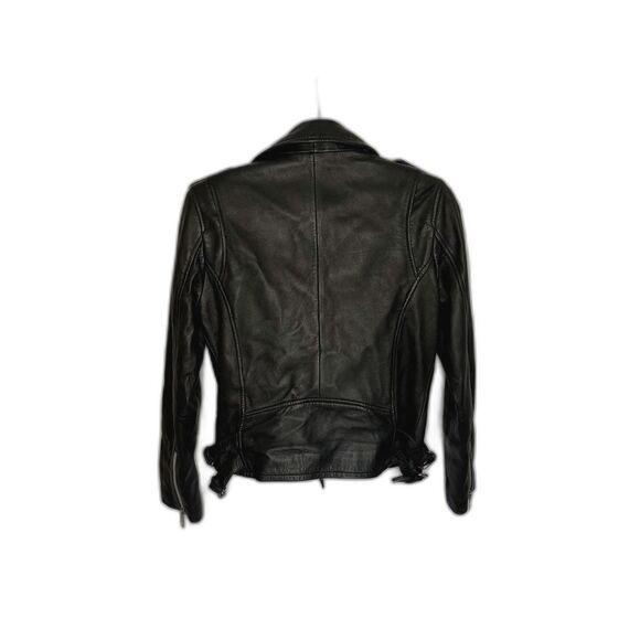 Walter Baker Liz Motorcycle Leather Jacket Black Size M - Picture 7 of 8